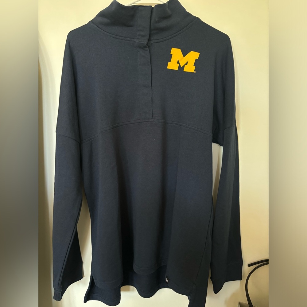 Michigan Sweater with 1/4 buttons